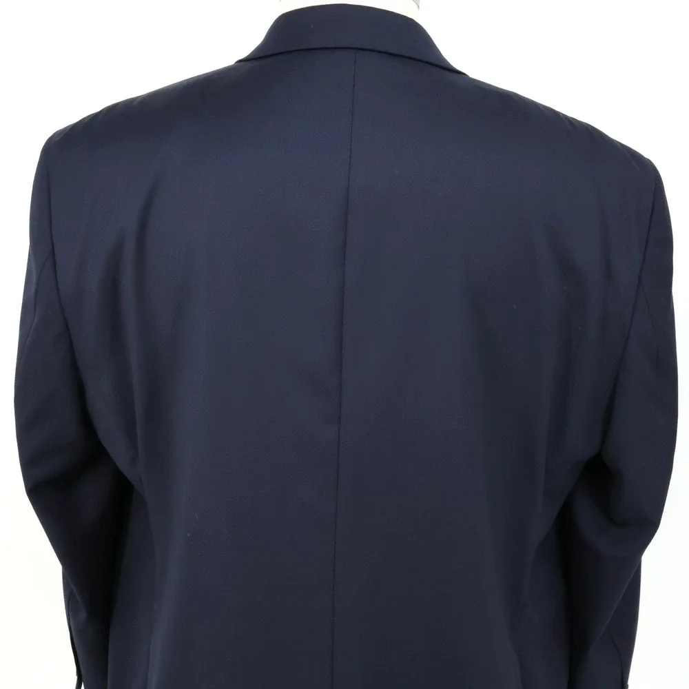 Jos A Bank Sport Coat Mens 52R Navy Blue Wool Jacket Lined Blazer Preppy Career